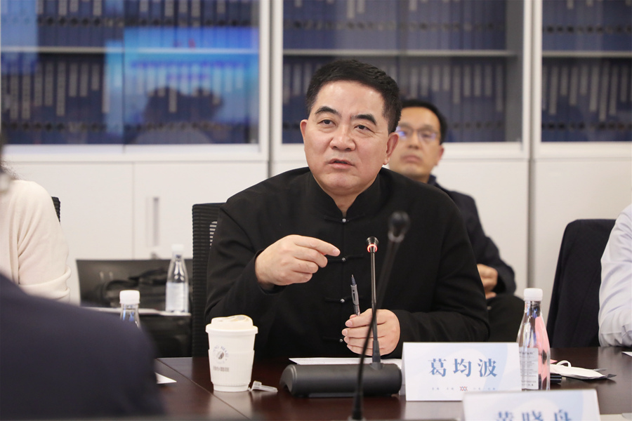 葛均波院士在座谈会讲话时情景。