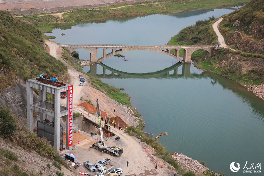 罗源霍口水库工程正式下闸蓄水。人民网 黄东仪摄