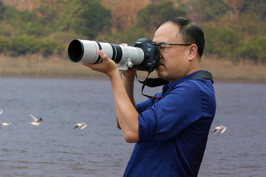 戴园笙在漳江口红树林国家级自然保护区拍摄。受访者供图