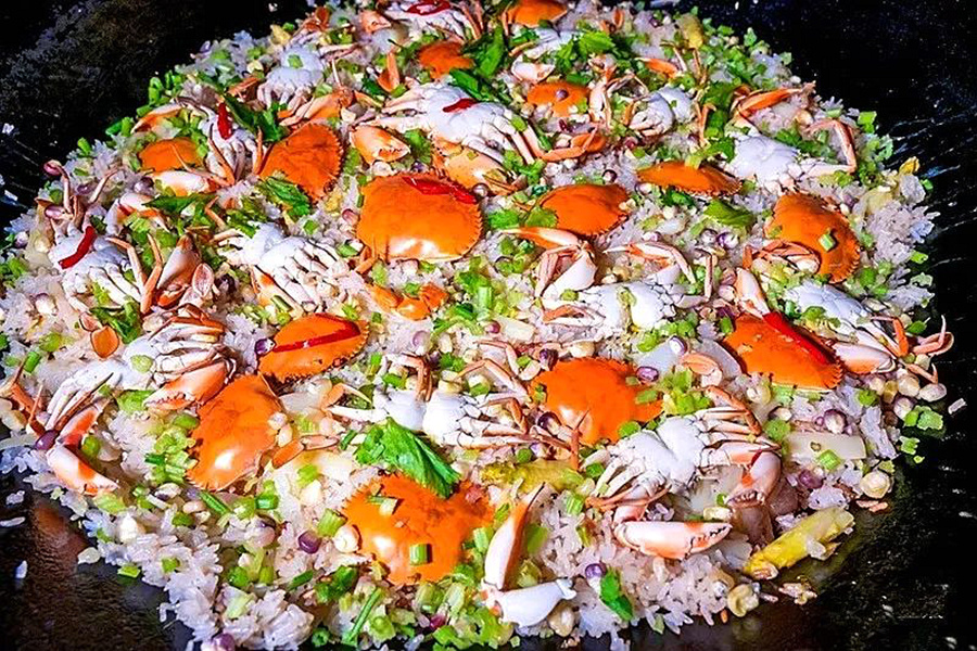 螃蟹饭。云霄县融媒体中心供图