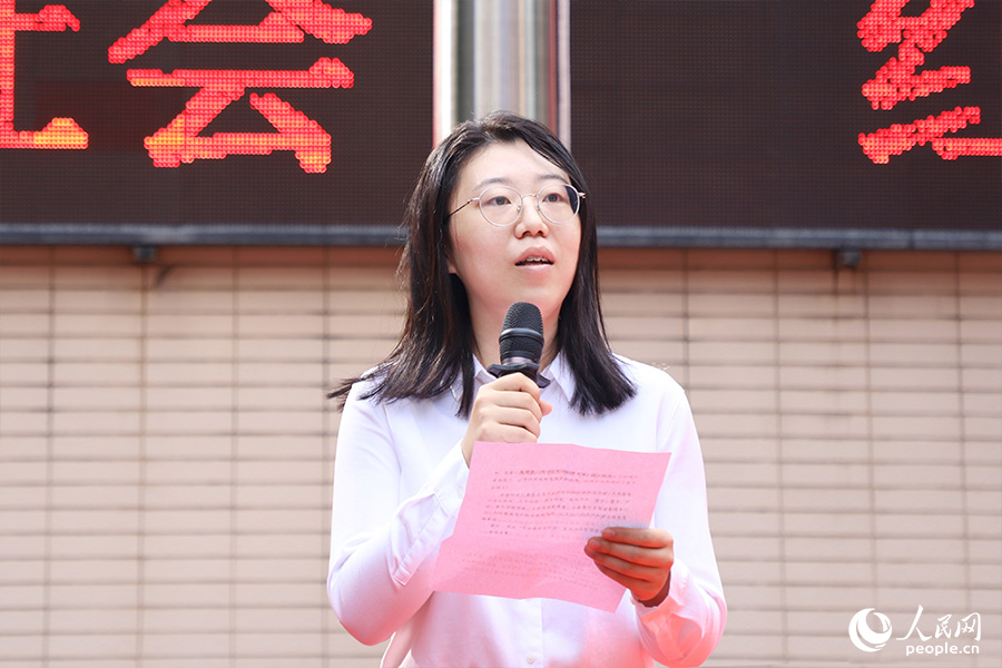 福建省水利厅水资源管理处副处长刘奇在活动上致辞。人民网 陈永整摄