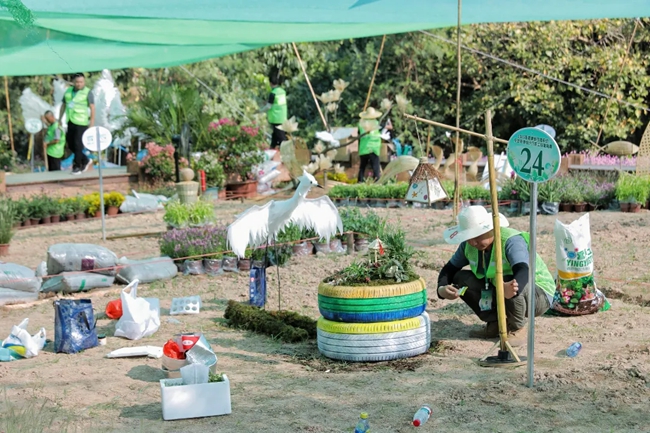 园艺小品现场